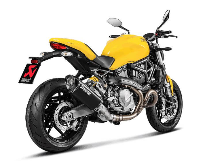 Akrapovic Slip-On Line (Titanium Black) Exhaust for Ducati Monster 821, Monster 1200/S/R/25 Anniversario (Muffler Only)