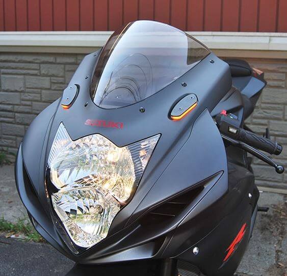 New Rage Cycles Mirror Block Off Plate w.Turn Signals '06-'17 Suzuki GSX-R600/750, '05-'16 GSX-R1000