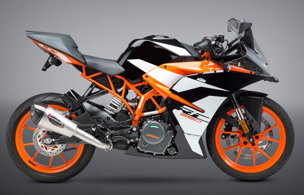 Yoshimura Street ALPHA T SS-SS-CF Work Finish Slip-On Exhaust '17-'19 KTM 390 Duke/RC 390