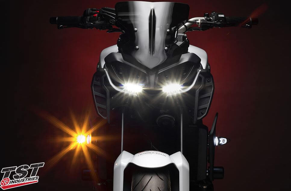TST Industries Mech-GTR Front LED Turn Signals for Yamaha FZ-07/MT-07/FZ-09/MT-09/FZ1