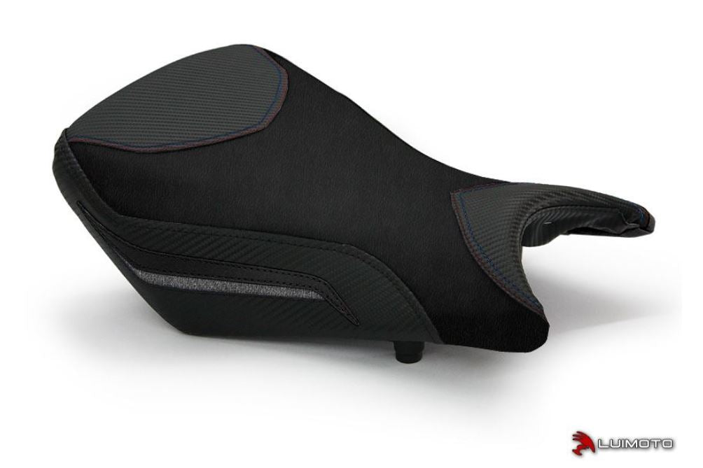 LuiMoto Technik Edition Seat Covers '12-'14 BMW S1000RR - CF Black/Black/Gunmetal
