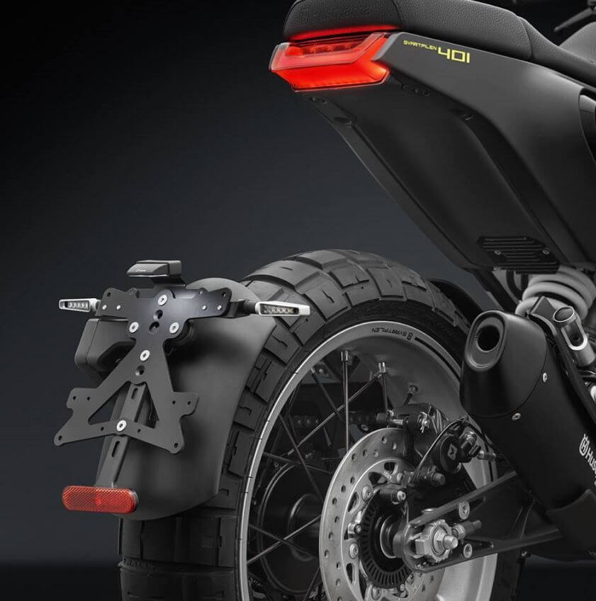 Rizoma Side Arm "FOX" License Plate Support '18-'19 Husqvarna Svartpilen 401