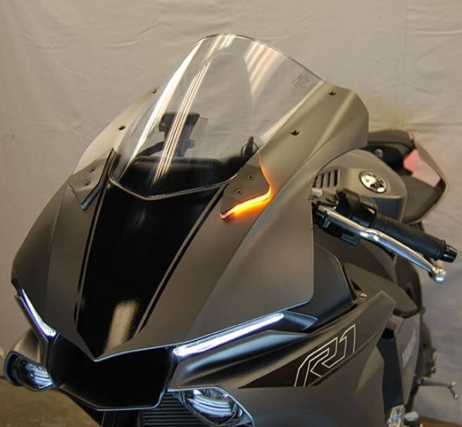 New Rage Cycles Mirror Block Off Turn Signals 2015-2019 Yamaha R1/R1M/R1S
