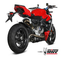 MIVV Delta Race Black Stainless Steel Slip-On Exhaust '21-'22 Ducati Panigale V2, Streetfighter V2