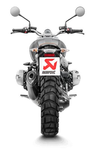 Akrapovic Slip-On Line (Titanium Black) Exhaust System for 2017-2018 BMW R Nine T Scrambler/Racer/Pure
