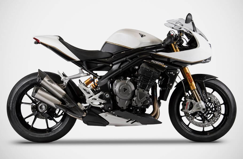 ZARD Stainless Steel Link Pipe for Euro 5 Exhaust '21-'23 Triumph Speed Triple 1200 RS/RR