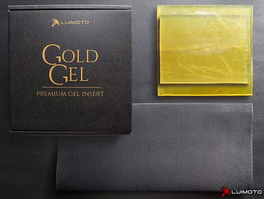 LuiMoto Premium Gold Gel Insert Pad for Motorcycle Seat