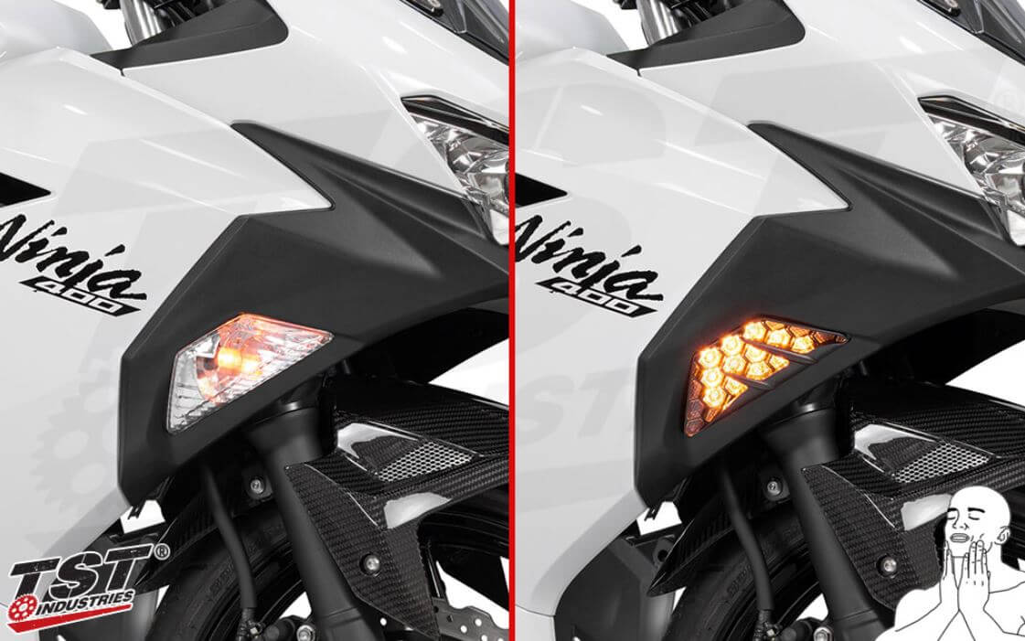 TST Industries Nexus LED Flushmount Turn Signals for Kawasaki Ninja Sportbikes