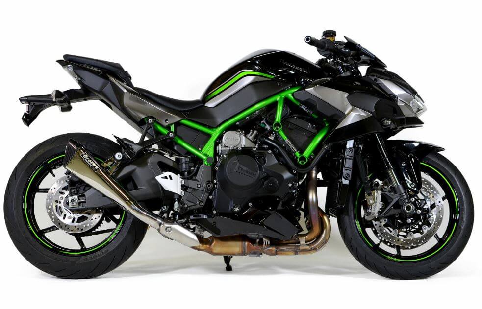 Brock Performance Single Penta-Carbon Slip-On Exhaust 20-25 Kawasaki Z H2