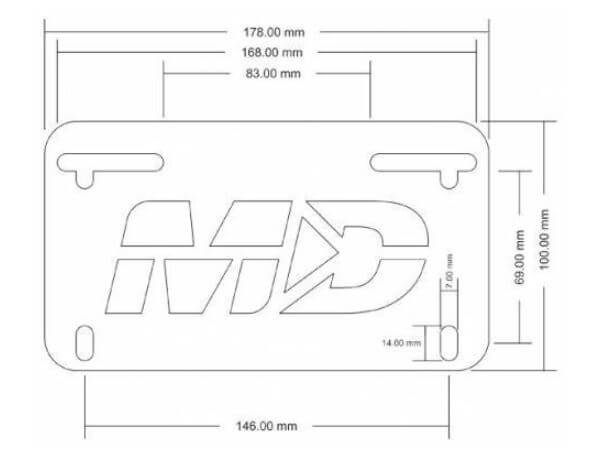 Motodynamic Low Profile Fender Eliminator '13-'17 Triumph Daytona 675/R. '20-'21 Moto2 765, '18-'24 Street Triple 765 (R/S/RS)