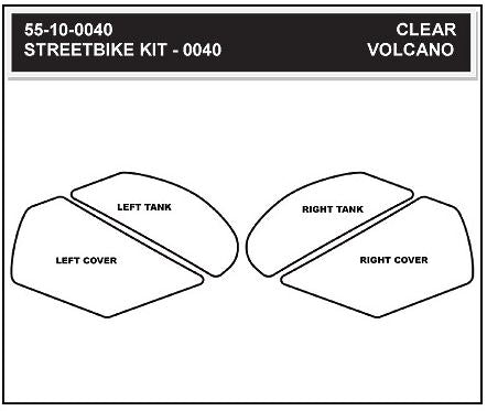 StompGrip Volcano Traction Tank Pad Kit for 2011-2015 Kawasaki Ninja ZX-10R