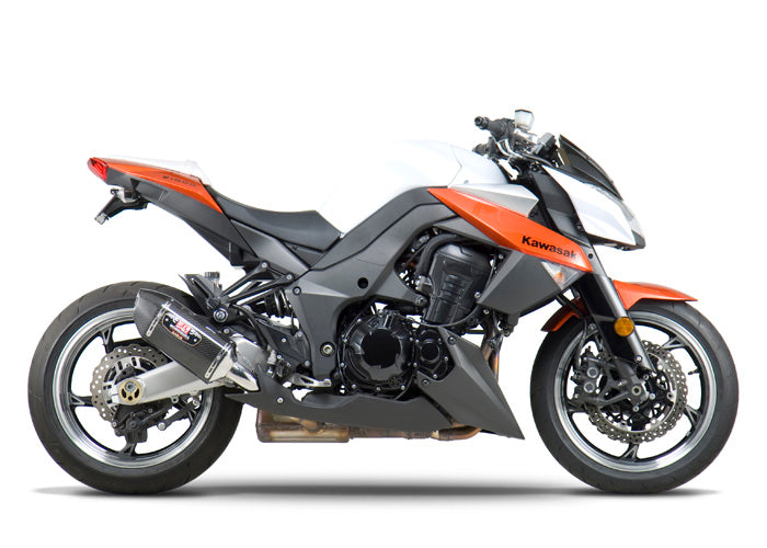 Yoshimura Street R-77 Dual Carbon Slip-On Exhaust System '10-'16 Kawasaki Z1000