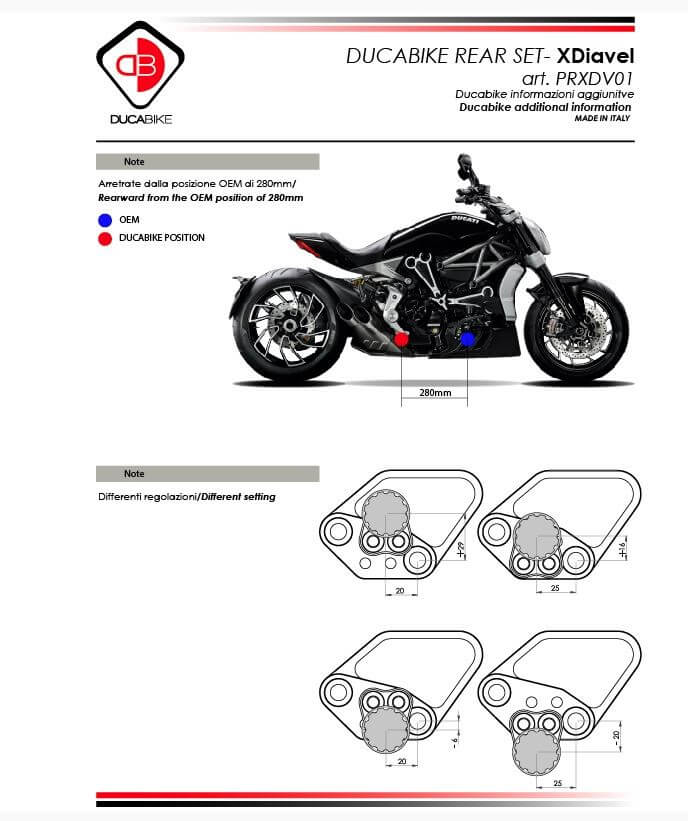★未使用★【バイクパーツ】DUCATI Diavel [DEP184S] 　Middle Stepkit　1ｾｯﾄ ミドルステップキット シルバー XDIAVEL | ドゥカティ等のパーツ開発