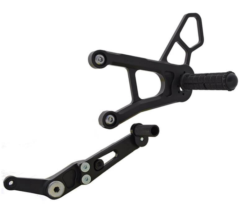 Woodcraft Adjustable Rearsets Complete Kit (Std/GP) for '15-'20 Yamaha R1/R1M