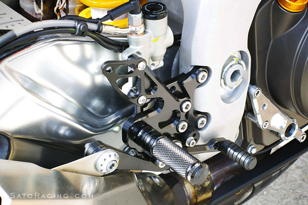 Sato Racing Adjustable Rearsets '09-'11 Aprilia RSV4- Black