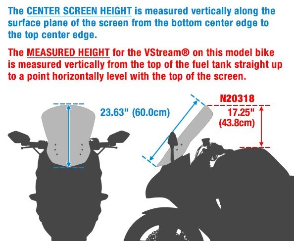 National Cycle VStream+ Touring Windscreen 2015-2016 Yamaha FJ-09 / MT-09 Tracer [N20318]
