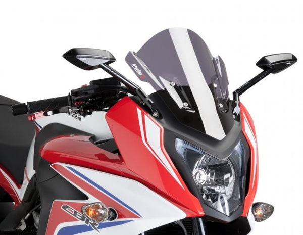 Puig Racing Windscreen for 2014-2015 Honda CBR650F - Dark Smoke