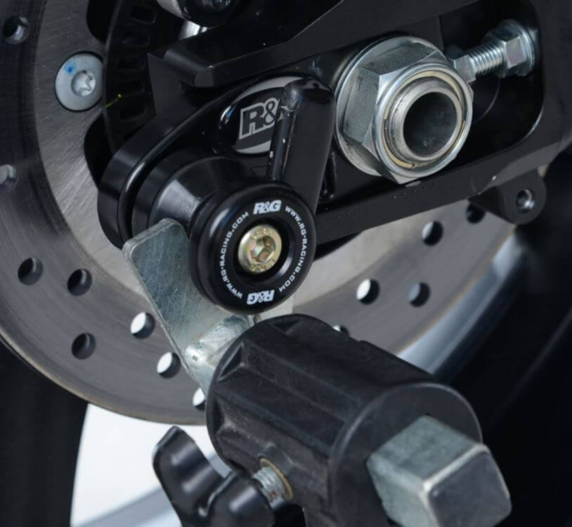 R&G Offset Cotton Reel Swingarm Spools Yamaha '17- YZF-R6, '21- Tracer 9, '21- MT-09