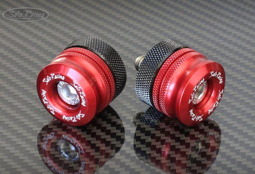 Sato Racing Short-Style Barends with Adapter Collars for Kawasaki & BMW | Size M8