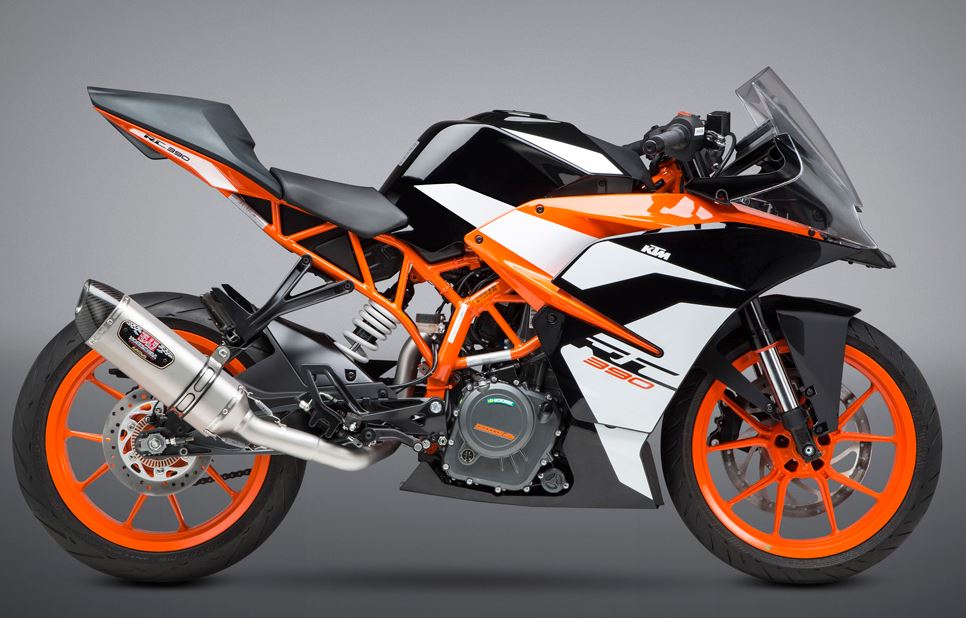 Yoshimura Race R-77 3QTR SS-SS-CF Slip-On Exhaust '17-'19KTM 390 Duke/RC 390