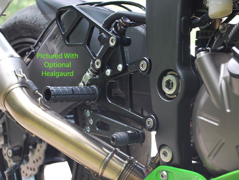セット Woodcraft Complete Rearset Kit for Kawasaki ZX-6R '13-'18 (05-0150B)