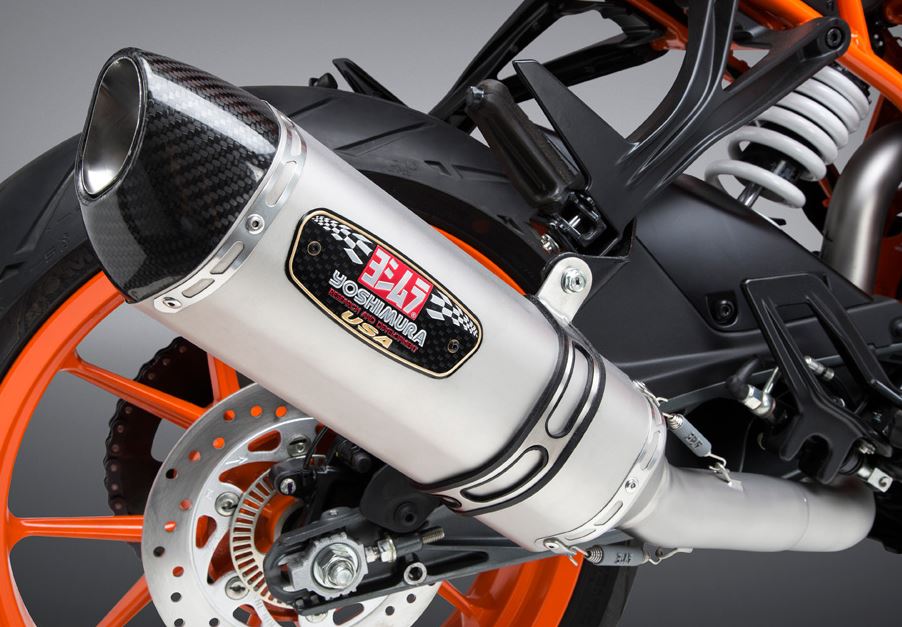 Yoshimura Race R-77 3QTR SS-SS-CF Slip-On Exhaust '17-'19KTM 390 Duke/RC 390