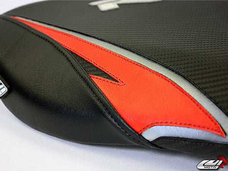 LuiMoto Tribal Blade Seat Cover 07-12 Honda CBR600RR - Cf Black/Red/Silver - Motostarz USA