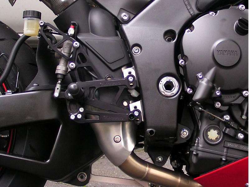 Woodcraft Complete Rearset Assembly for '09-'14 Yamaha YZF-R1