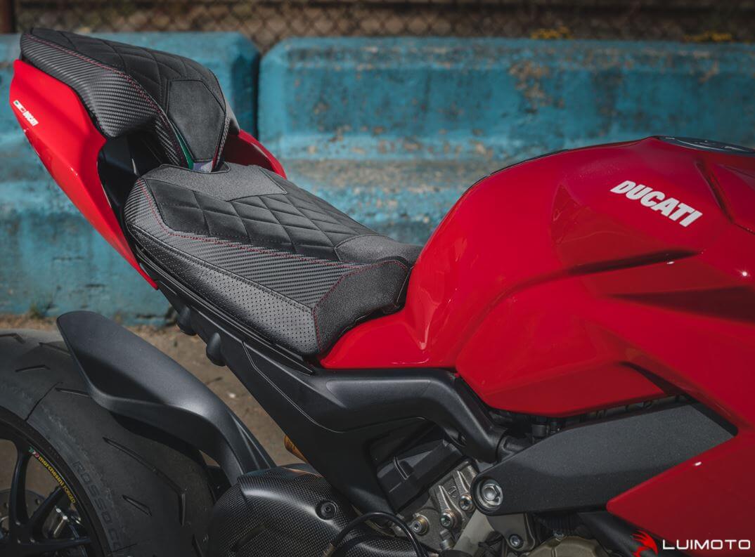 LuiMoto Ducati STREETFIGHTER V4 Seat Cover '20-'21 Diamond Grezzo| Rider