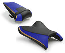 LuiMoto Sport Seat Covers '10-'14 Yamaha FZ8/Fazer 8 - CF Black/Blue - Motostarz USA