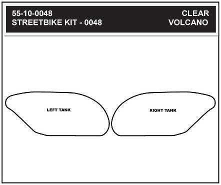 StompGrip Volcano Traction Tank Pad Kit for 2004-2005 Suzuki GSX-R600/750