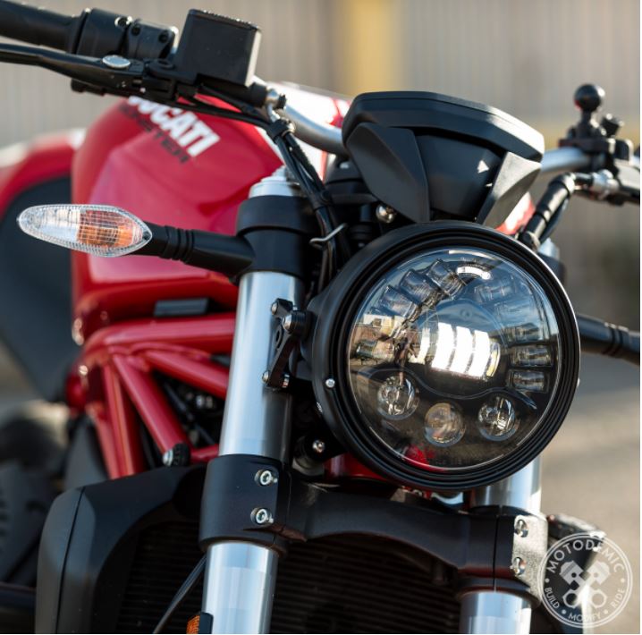 MOTODEMIC Headlight Conversion Kit 15-17 Ducati Monster 821, 14-16 Monster 1200/S, 16-17 1200R
