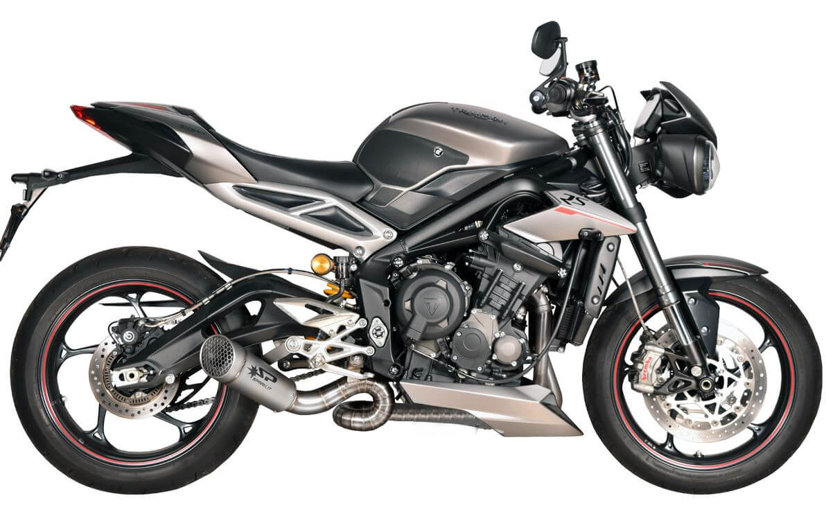 Spark Titanium "GRID" Full Exhaust '17-'20 Triumph Street Triple 765/R/RS/S
