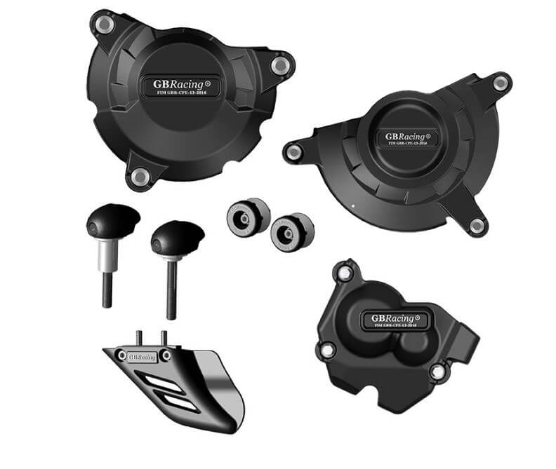 GB Racing Engine Covers Set, Chain Guard, Swingarm Spools 11-25 Kawasaki ZX-10R