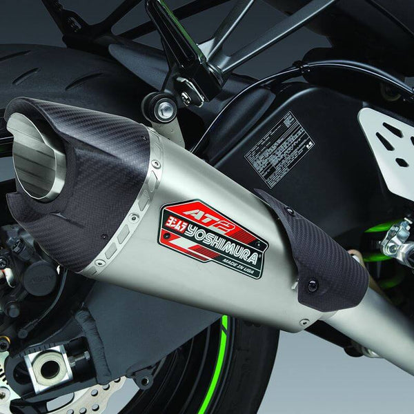 Yoshimura Street AT2 Stainless 3/4 Slip-On Exhaust '19-'22 Kawasaki ZX-6R