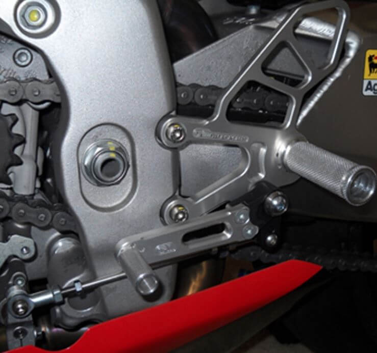 Woodcraft Complete Rearsets STD Shift for '11-'16 Aprilia RSV4 APRC/Tuono