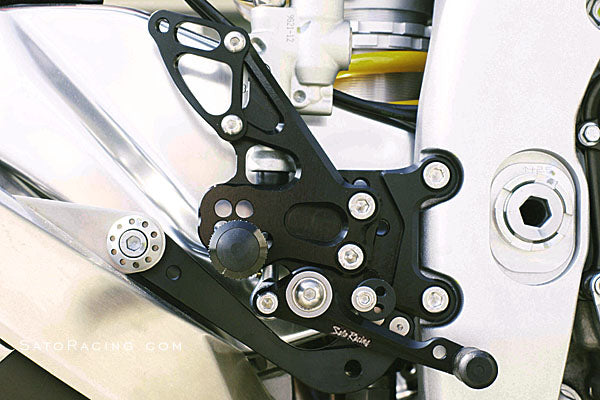 Sato Racing Adjustable Rearsets '09-'11 Aprilia RSV4- Black