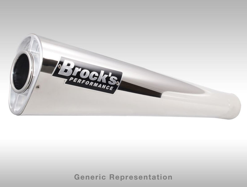 Brocks Performance 12" Alien Head Ultra-Light Stainless Steel Full Exhaust System 2014-2015 Honda GROM MSX125
