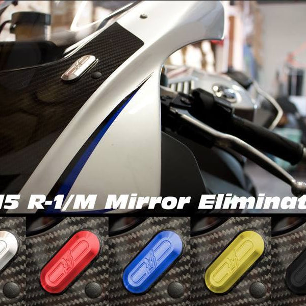 Driven Racing Mirror Block Off Plates 2015-2018 Yamaha R1/R1M/R1S
