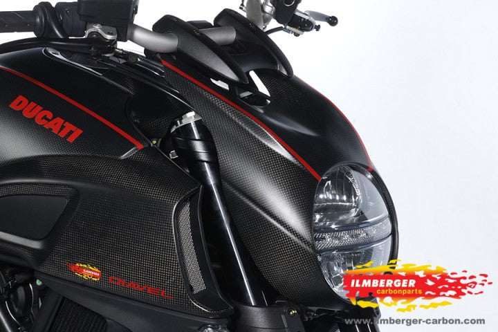 ILMBERGER Carbon Fiber Headlight Cover 2011-2012 Ducati Diavel