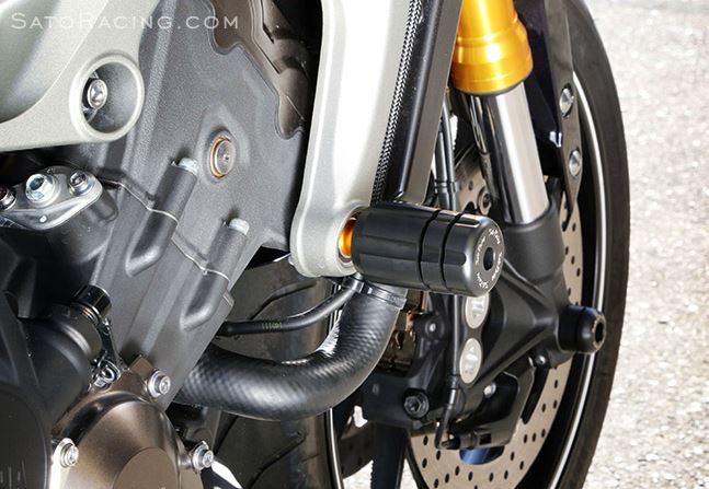 Sato Racing Frame Sliders (Direct Mount) '13-'21 Yamaha FZ-09 / MT-09 / FJ-09, '16-'19 XSR900
