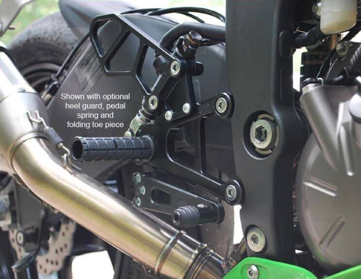 Woodcraft Complete Rearset Kit for '09-'12 Kawasaki ZX-6R