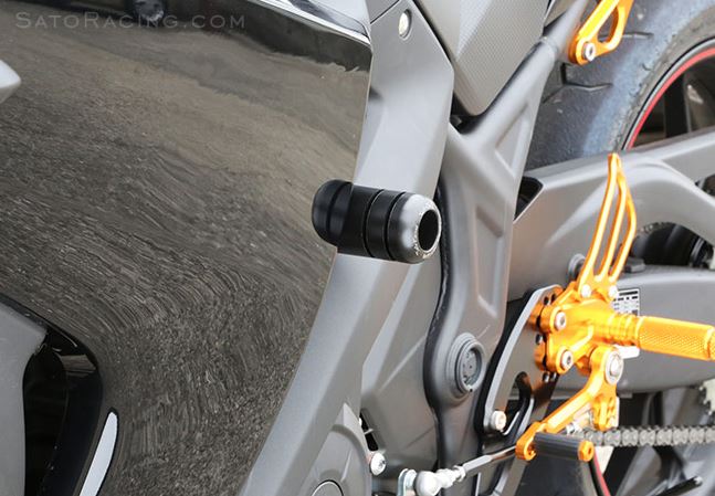 Sato Racing Type 1 No-Cut Frame Sliders for 2015+ Yamaha R3 [Y-R3FS1-BK]