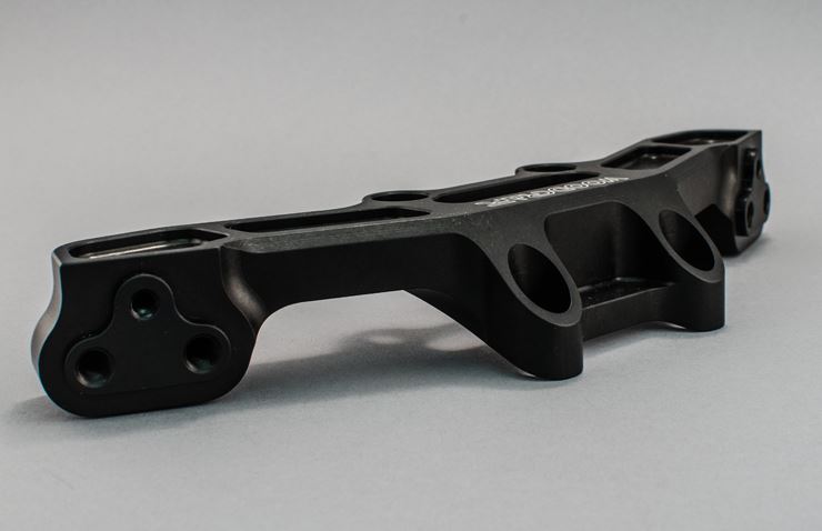 Woodcraft Clip-On Adapter Plate Riser Set w.Long Black Bar for '15-'16 Ducati Scrambler