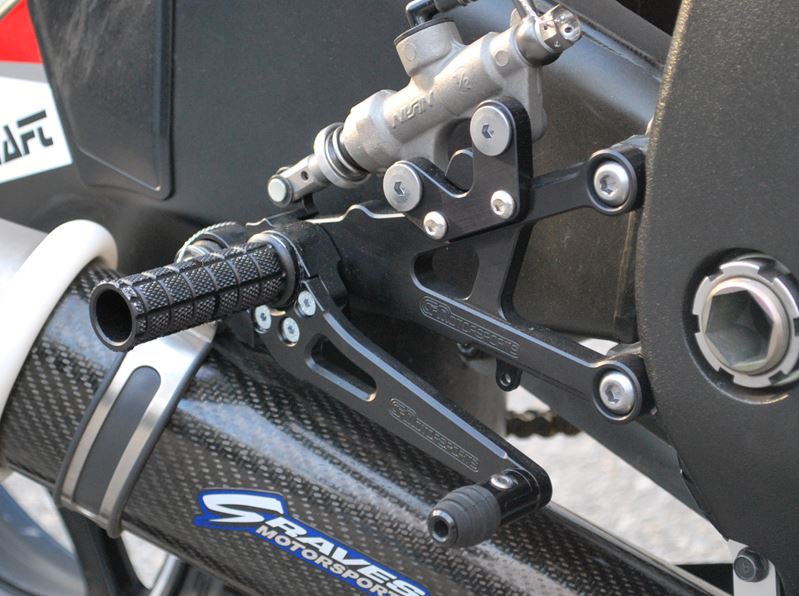 Woodcraft Complete Rearset Standard Shift for '06-'16 Yamaha YZF-R6