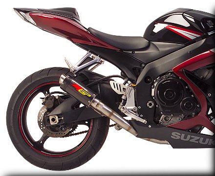 Hotbodies Racing MGP Growler Carbon Slip-on Exhaust System 2006-2007 Suzuki GSXR 600/750
