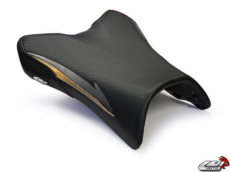 LuiMoto Raven Edition Seat Covers 2006-2013 Yamaha FZ1 - Cf Black/Sp Black
