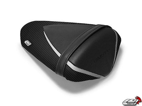LuiMoto Sport Rider Seat Cover '09-'12 Kawasaki ZX6R - CF Black/Silver - Motostarz USA