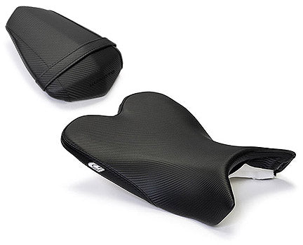LuiMoto Base Line Seat Cover 2009-2014 Yamaha YZF R1 - CF Black