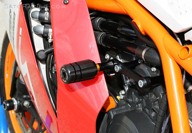 Sato Racing 'Revolver-Style' Frame Sliders for '08-'15 KTM RC8, RC8R
